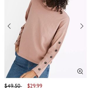 Madewell Button-Sleeve Turtleneck (M and L)